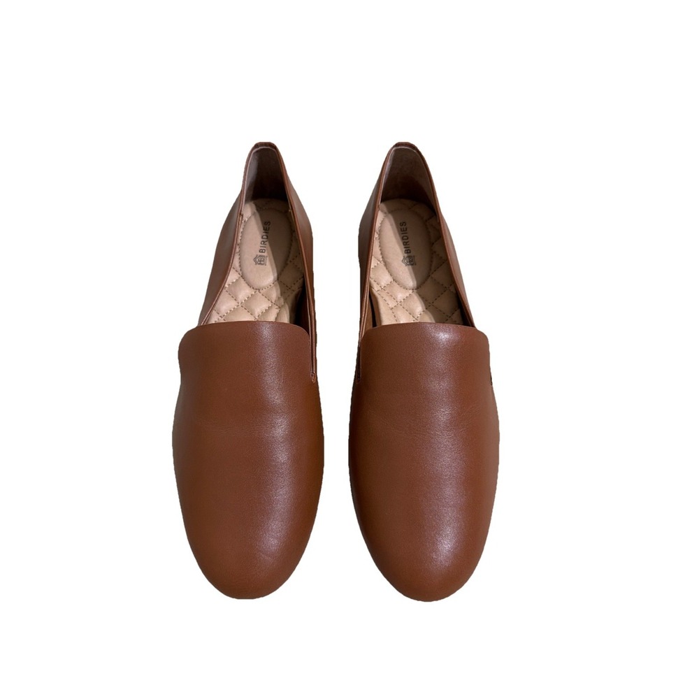 Birdies The Starling Loafer Comfort Cognac Leather 7.5 Flat Shoes Minimalist